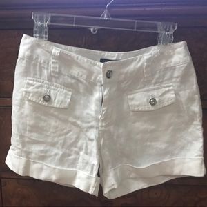 INC sz 2 White linen shorts